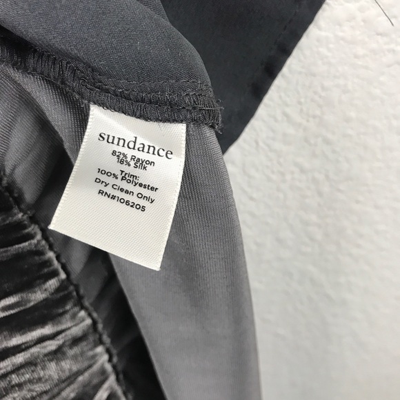 Sundance Festive Flare Gray Velvet Pants Size Petite Medium - Picture 8 of 8